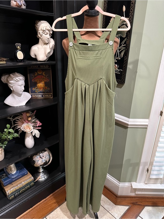 HALARA Pants - Halara waffle knit overalls jumpsuit in Loden Green size M